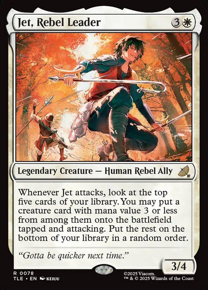 Jet, Rebel Leader 78/317 (Avatar: The Last Airbender: Eternal-Legal)  - Foil | Good Games Modbury
