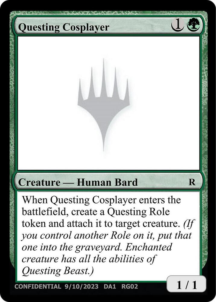 Questing Cosplayer RG02d/477 (Un-Known Event Playtest Cards)  | Good Games Modbury