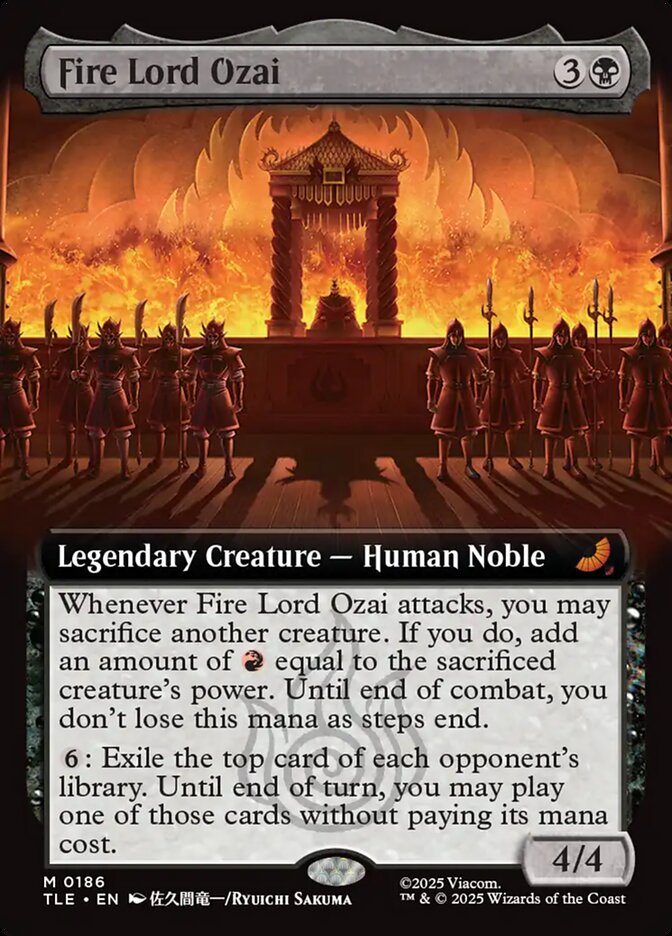 Fire Lord Ozai 186/317 (Avatar: The Last Airbender: Eternal-Legal)  - Extended Art  | Good Games Modbury