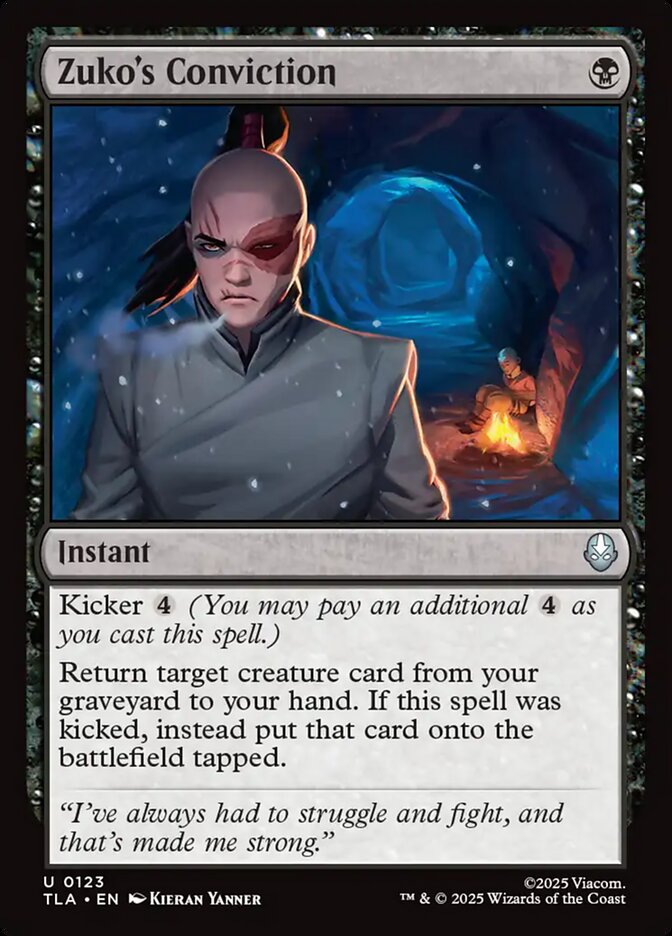Zuko's Conviction 123/286 (Avatar: The Last Airbender)  - Foil | Good Games Modbury