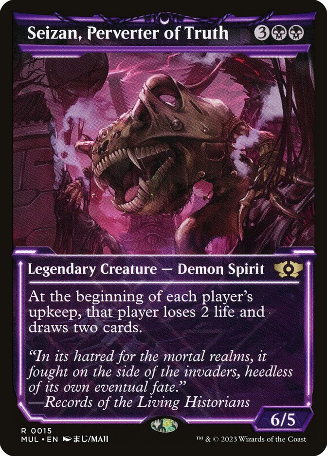 Seizan, Perverter of Truth 15/65 (March of the Machine: Multiverse Legends)  - Showcase Foil | Good Games Modbury