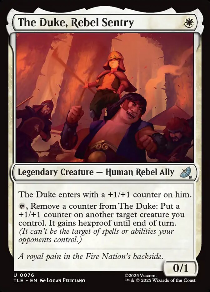 The Duke, Rebel Sentry 76/317 (Avatar: The Last Airbender: Eternal-Legal)  | Good Games Modbury