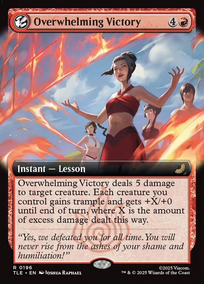 Overwhelming Victory 196/317 (Avatar: The Last Airbender: Eternal-Legal)  - Extended Art Foil | Good Games Modbury