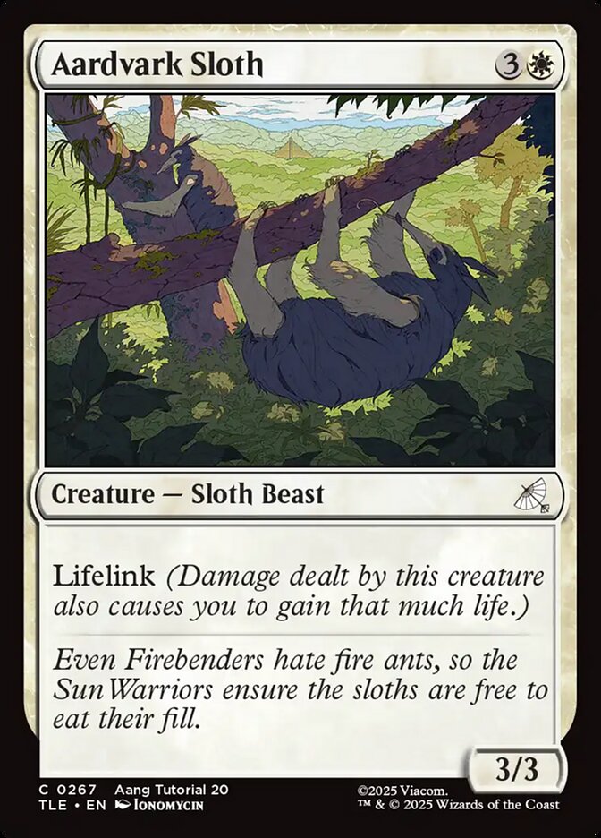 Aardvark Sloth 267/317 (Avatar: The Last Airbender: Eternal-Legal)  | Good Games Modbury
