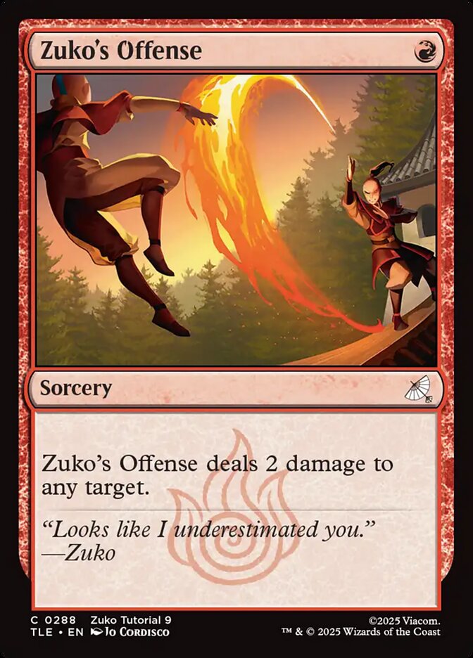 Zuko's Offense 288/317 (Avatar: The Last Airbender: Eternal-Legal)  | Good Games Modbury