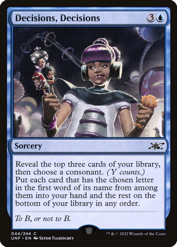 Decisions, Decisions 44/244 (Unfinity)  - Foil | Good Games Modbury
