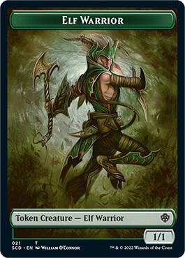 Elf Warrior Soldier Double Sided Token 21 // 8 (Starter Commander Decks)  | Good Games Modbury