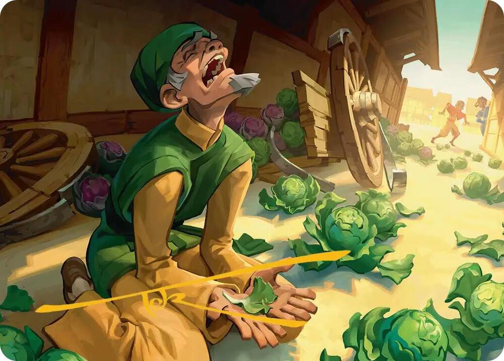 Unlucky Cabbage Merchant Art Card Gold Stamped Signature 19 (Art Series: Avatar: The Last Airbender)  | Good Games Modbury