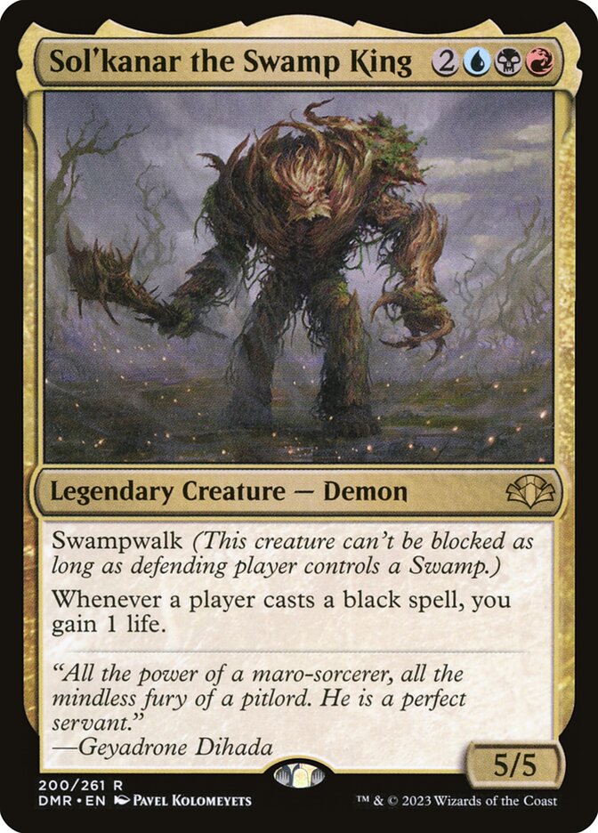 Solkanar the Swamp King 200 (Dominaria Remastered)  - Foil | Good Games Modbury