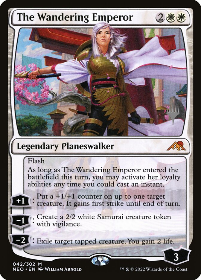 The Wandering Emperor 42p/157 (Promo Pack: Kamigawa: Neon Dynasty)  - Foil | Good Games Modbury