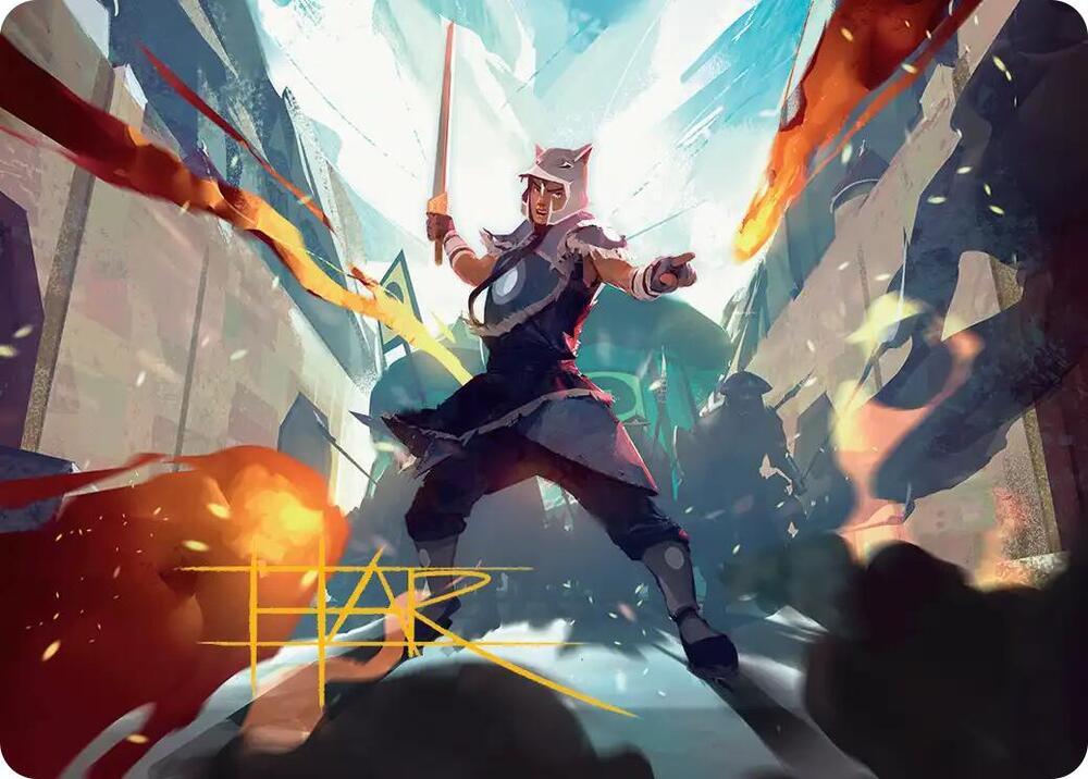 Sokka Tenacious Tactician Art Card Gold Stamped Signature 23 (Art Series: Avatar: The Last Airbender)  | Good Games Modbury