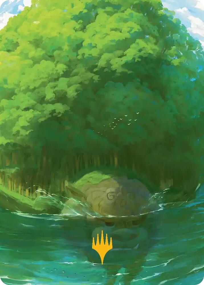 Forest Art Card Gold Stamped Planeswalker Symbol 54 (Art Series: Avatar: The Last Airbender)  | Good Games Modbury