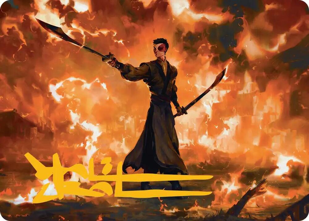 Zuko Conflicted Art Card Gold Stamped Signature 24 (Art Series: Avatar: The Last Airbender)  | Good Games Modbury