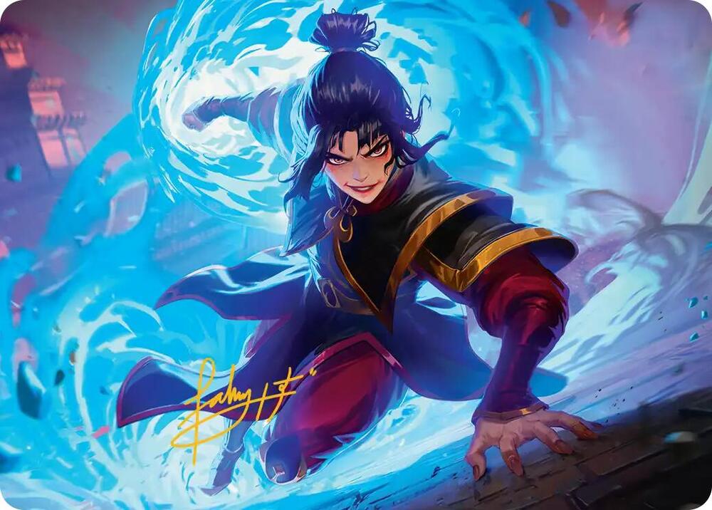 Fire Lord Azula Art Card Gold Stamped Signature 21 (Art Series: Avatar: The Last Airbender)  | Good Games Modbury