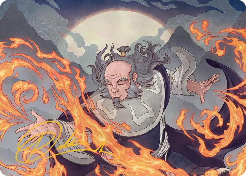 Iroh Grand Lotus Art Card Gold Stamped Signature 47 (Art Series: Avatar: The Last Airbender)  | Good Games Modbury