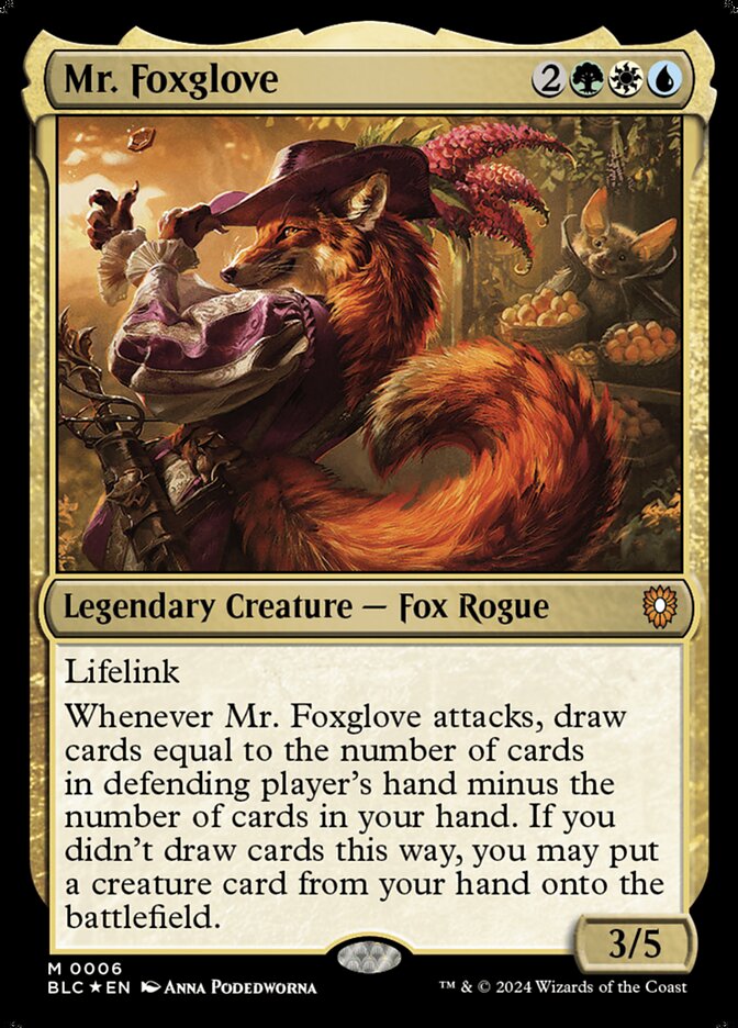 Mr. Foxglove 6 (Commander: Bloomburrow)  - Foil | Good Games Modbury