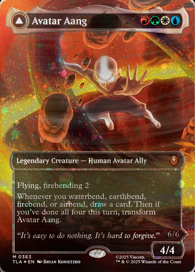 Avatar Aang // Aang, Master of Elements 363/286 (Avatar: The Last Airbender)  - Borderless Raised Foil | Good Games Modbury