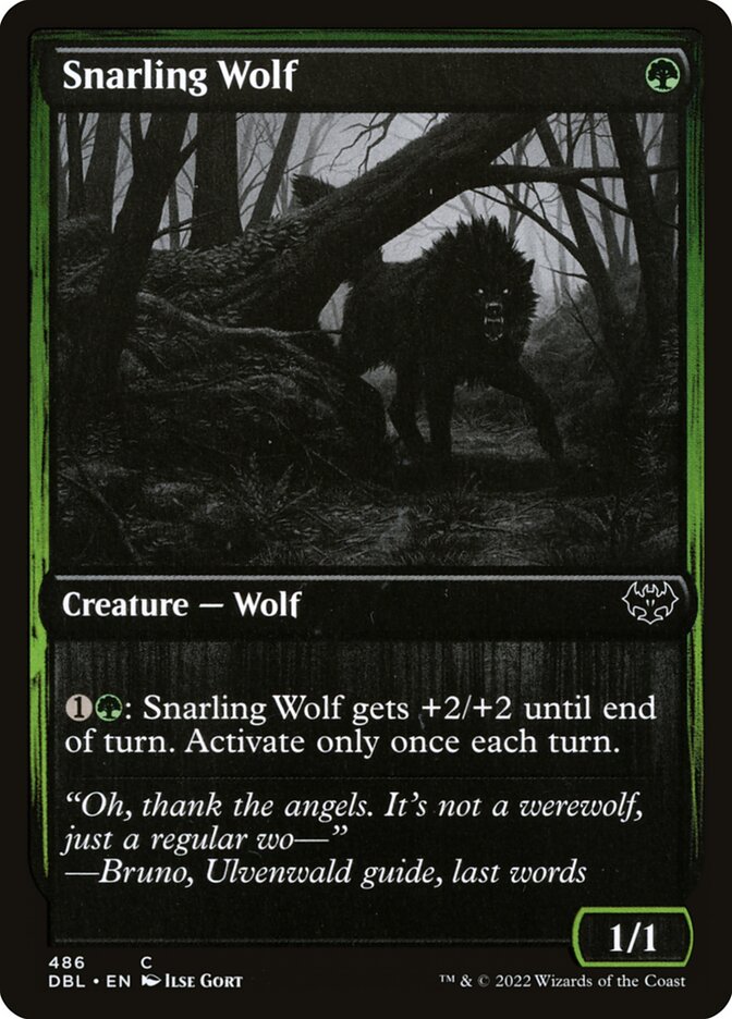 Snarling Wolf 486/534 (Innistrad: Double Feature)  - Foil | Good Games Modbury