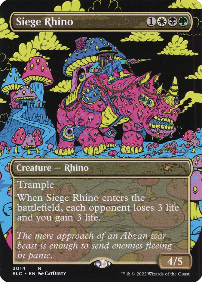 Siege Rhino 2014/84 (Secret Lair Countdown Kit)  - Borderless Foil | Good Games Modbury