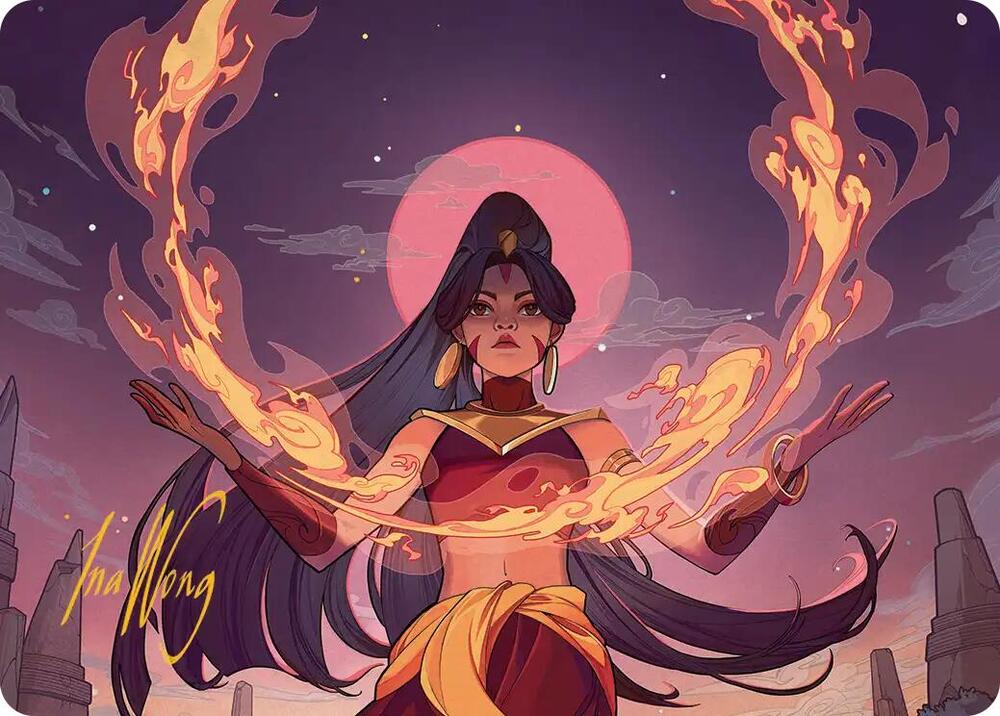 Firebending Student Art Card Gold Stamped Signature 44 (Art Series: Avatar: The Last Airbender)  | Good Games Modbury