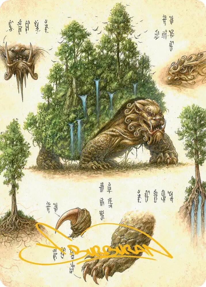 The Lion Turtle Art Card Gold Stamped Signature 37 (Art Series: Avatar: The Last Airbender)  | Good Games Modbury
