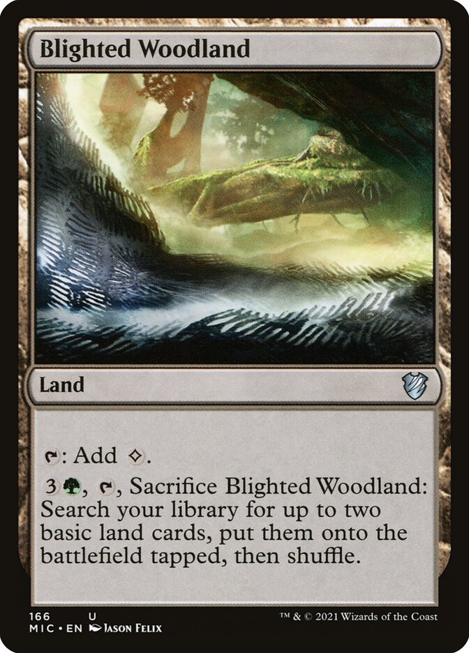 Blighted Woodland 166/38 (Commander: Innistrad: Midnight Hunt)  | Good Games Modbury
