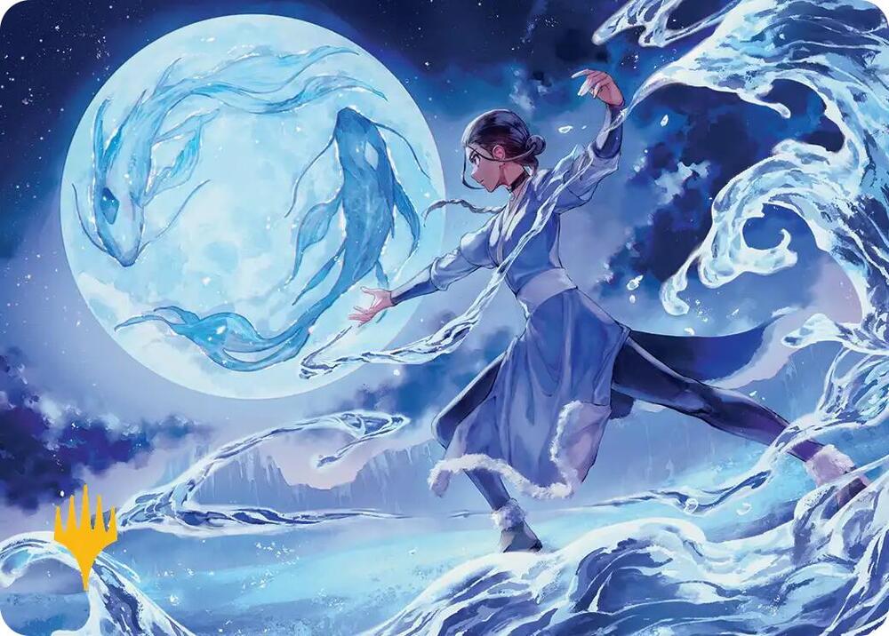 Waterbender Ascension Art Card Gold Stamped Planeswalker Symbol 6 (Art Series: Avatar: The Last Airbender)  | Good Games Modbury