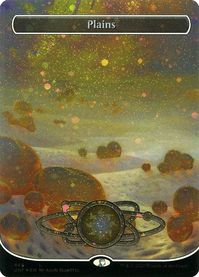 Plains 486/244 (Unfinity)  - Borderless Galaxy Foil | Good Games Modbury