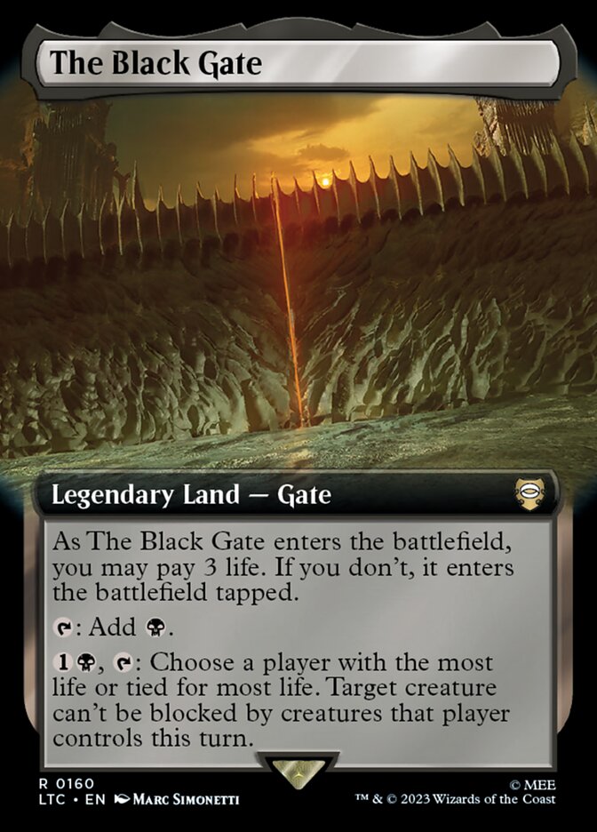 The Black Gate 160 (Commander: The Lord of the Rings: Tales of Middle-earth)  - Extended Art | Good Games Modbury