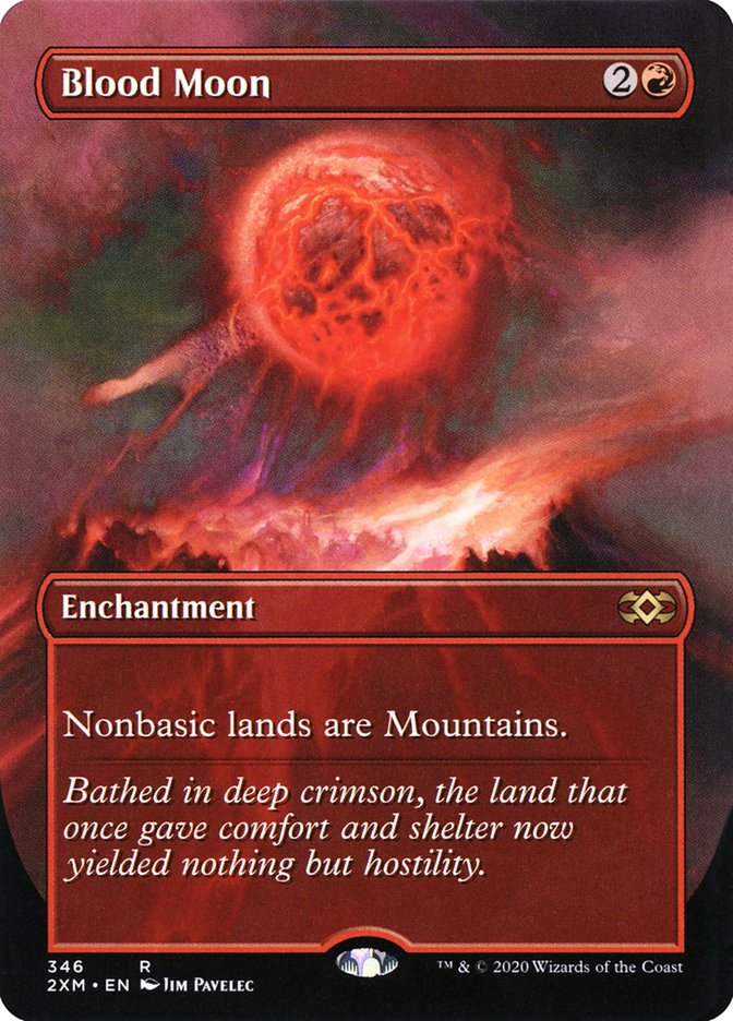 Blood Moon 346/332 (Double Masters)  - Borderless Foil | Good Games Modbury