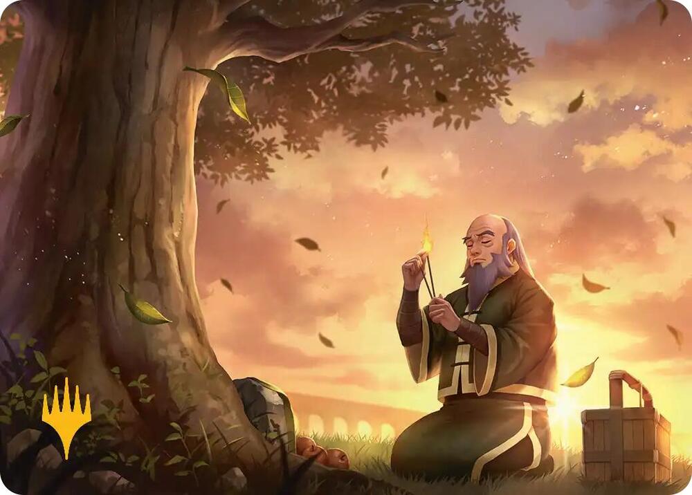 Bastion of Remembrance Art Card Gold Stamped Planeswalker Symbol 30 (Art Series: Avatar: The Last Airbender)  | Good Games Modbury