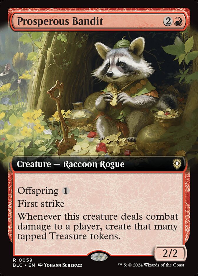 Prosperous Bandit 59/40 (Commander: Bloomburrow)  - Extended Art | Good Games Modbury