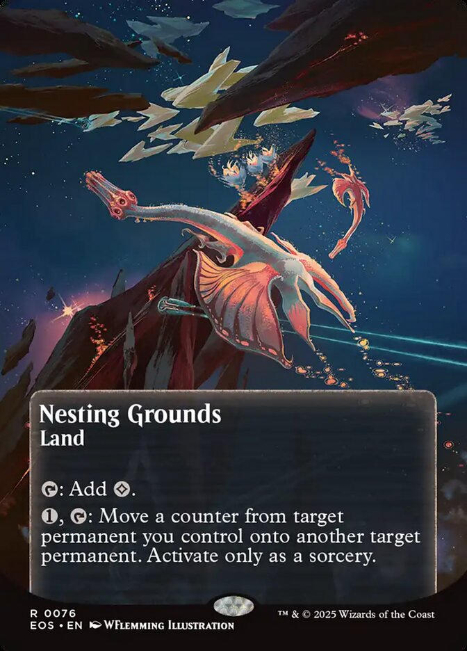 Nesting Grounds 76/45 (Edge of Eternities: Stellar Sights)  - Borderless Foil | Good Games Modbury