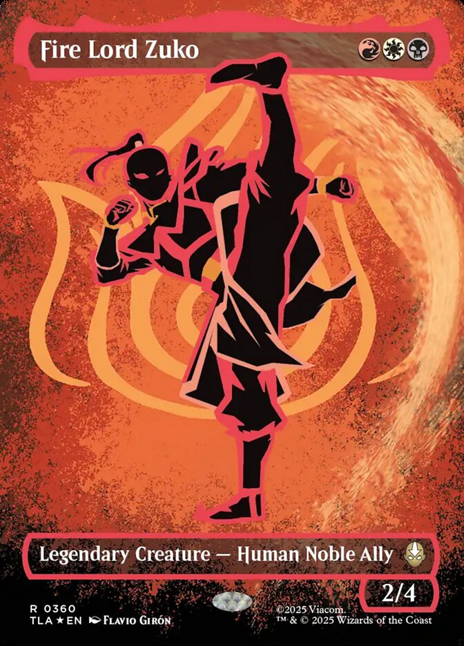 Fire Lord Zuko 360/286 (Avatar: The Last Airbender)  - Borderless Foil | Good Games Modbury