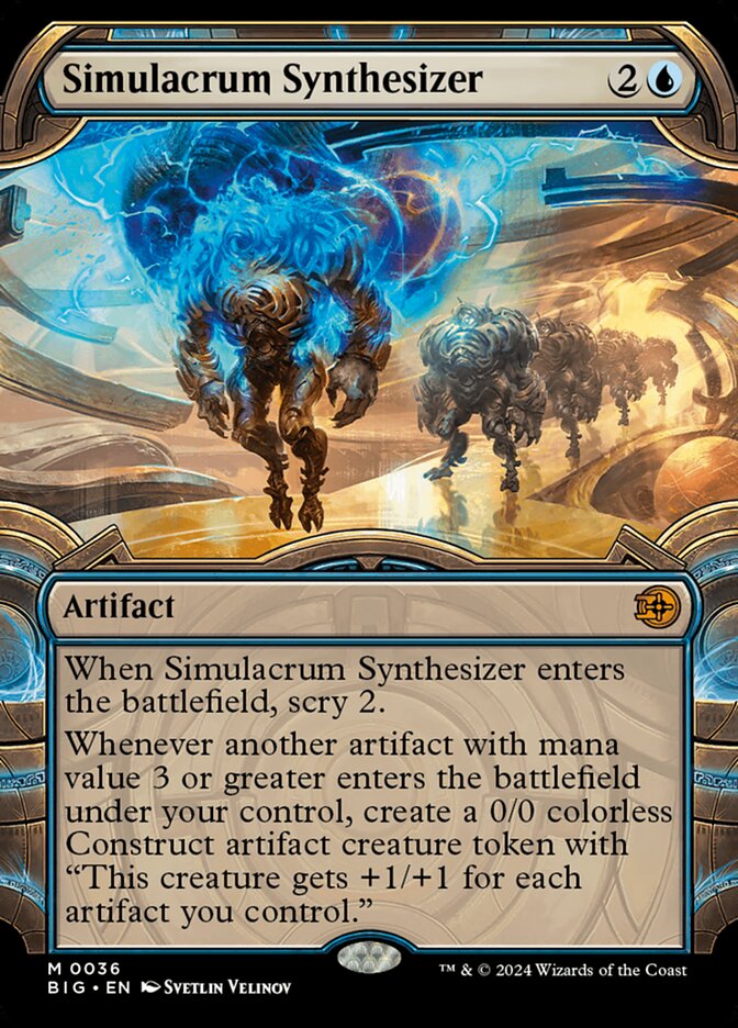 Simulacrum Synthesizer 36 (Outlaws of Thunder Junction: The Big Score)  - Showcase Foil | Good Games Modbury