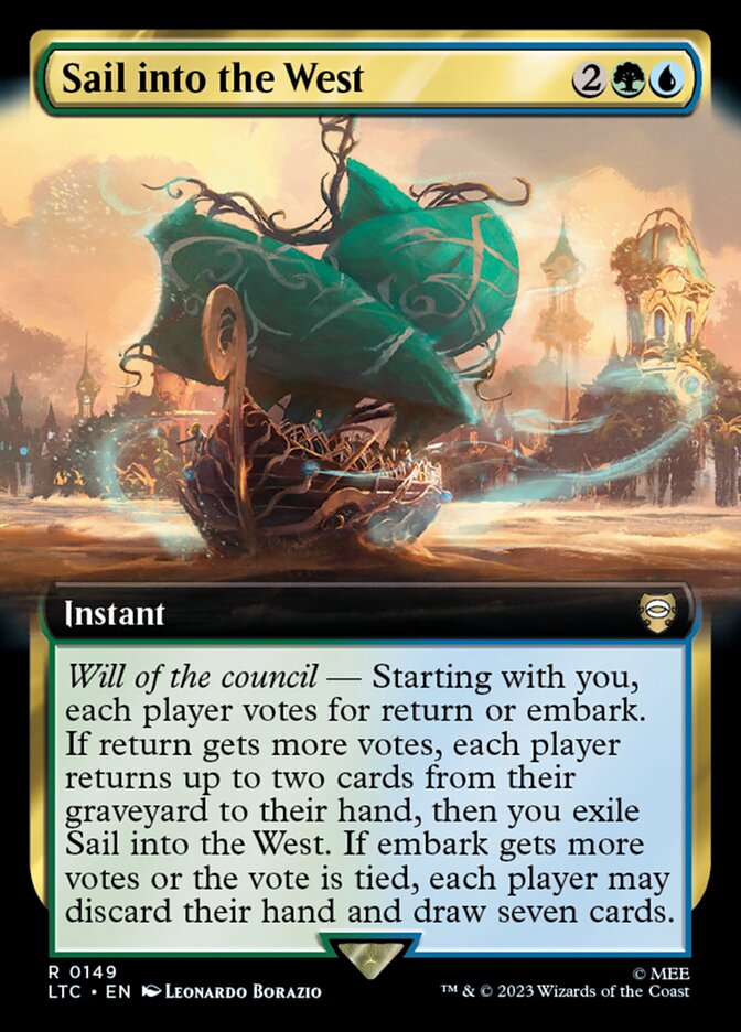 Sail into the West 149 (Commander: The Lord of the Rings: Tales of Middle-earth)  - Extended Art | Good Games Modbury