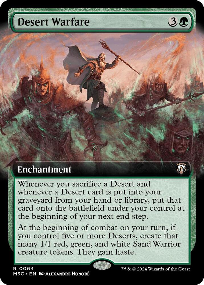 Desert Warfare 64 (Commander: Modern Horizons 3)  - Extended Art Ripple Foil | Good Games Modbury