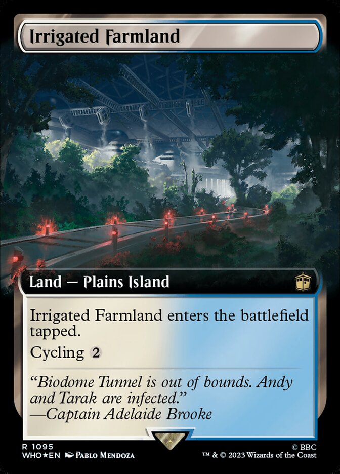 Irrigated Farmland 1095/331 (Universes Beyond: Doctor Who)  - Extended Art Surge Foil | Good Games Modbury