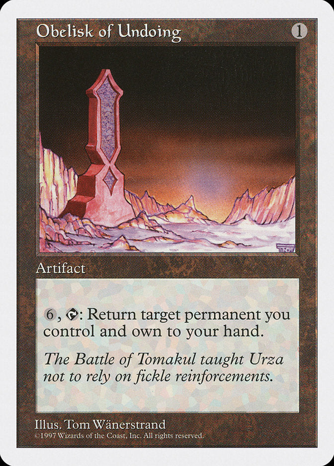 Obelisk of Undoing 392/455 (Fifth Edition)  | Good Games Modbury