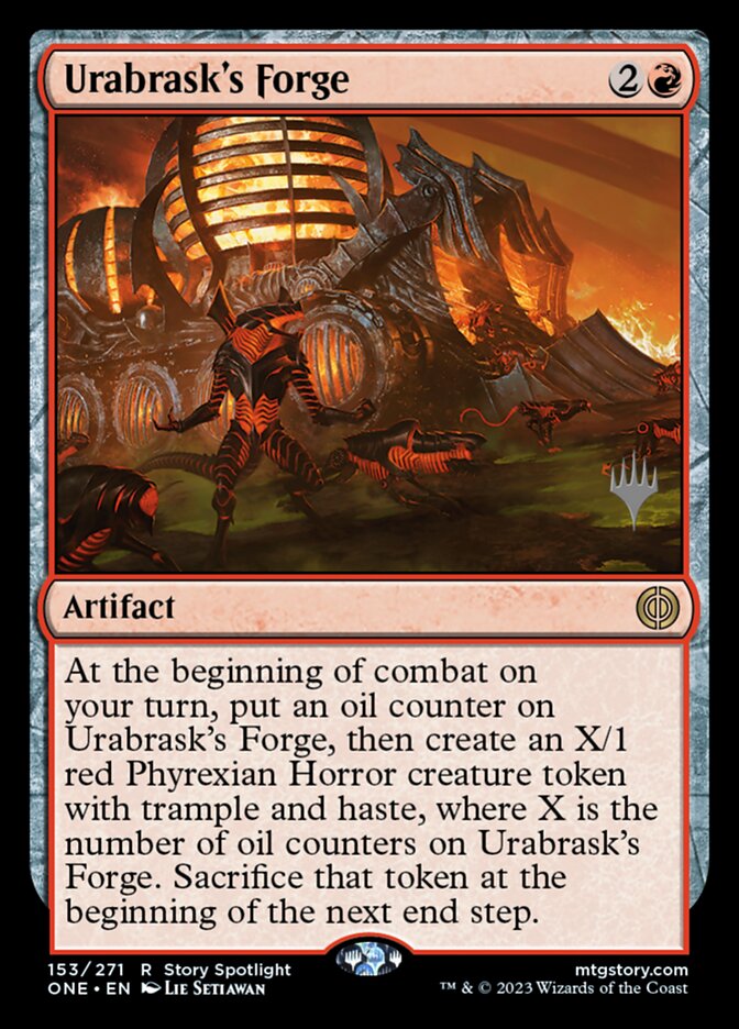 Urabrask's Forge 153p/160 (Promo Pack: Phyrexia: All Will Be One)  | Good Games Modbury
