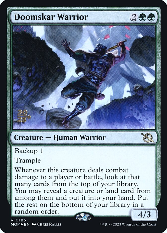 Doomskar Warrior 185 (Prerelease Cards)  - Foil | Good Games Modbury