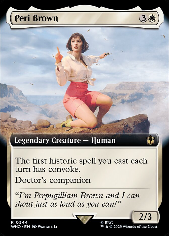 Peri Brown 344/331 (Universes Beyond: Doctor Who)  - Extended Art | Good Games Modbury