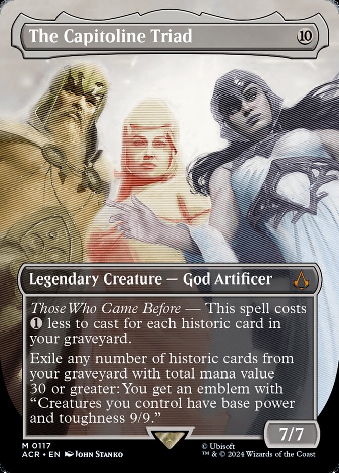 The Capitoline Triad 117/110 (Universes Beyond: Assassin's Creed)  - Borderless Foil | Good Games Modbury