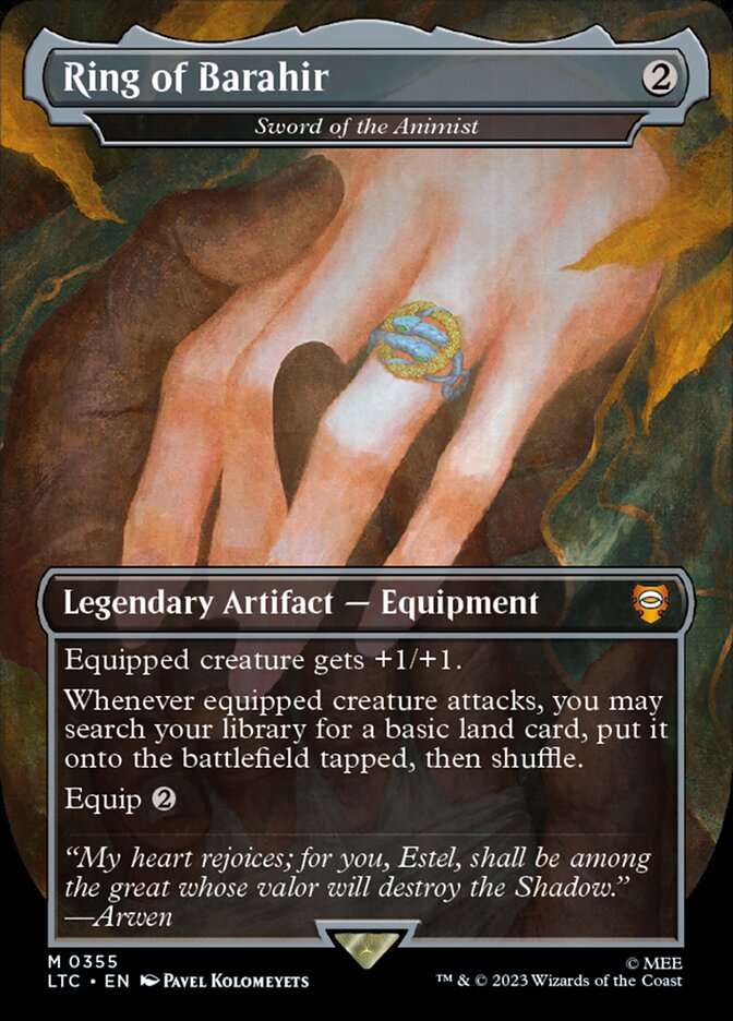 Ring of Barahir - Sword of the Animist 355 (Commander: The Lord of the Rings: Tales of Middle-earth)  - Borderless | Good Games Modbury
