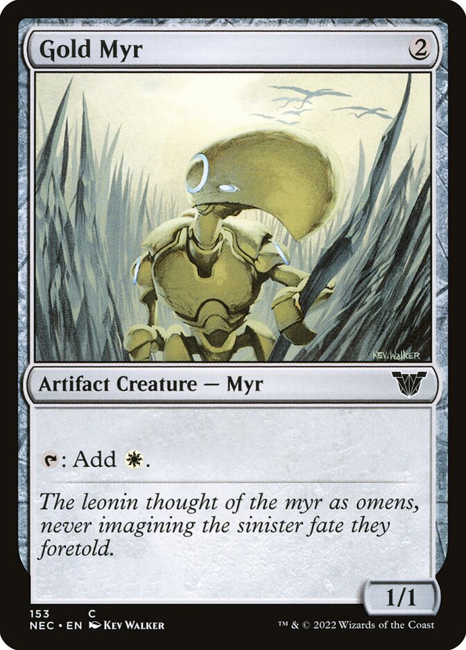 Gold Myr 153/38 (Commander: Kamigawa: Neon Dynasty)  | Good Games Modbury