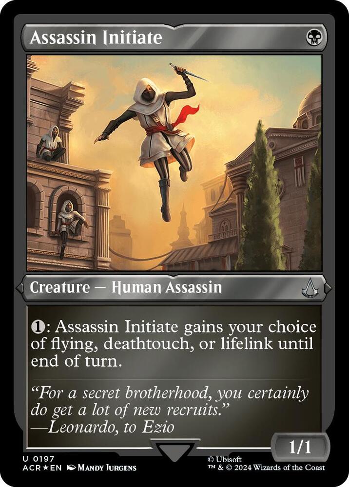Assassin Initiate 197 (Universes Beyond: Assassin's Creed)  - Etched Foil | Good Games Modbury