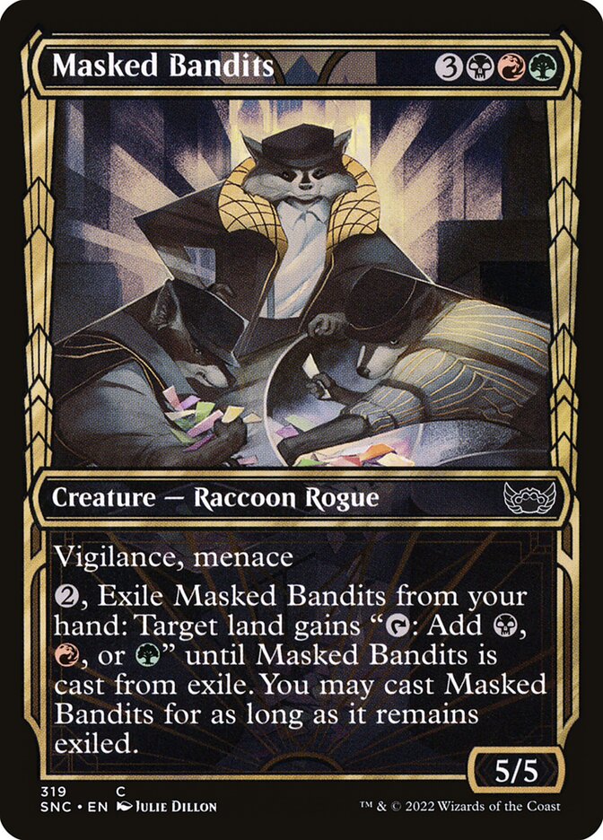 Masked Bandits 319/281 (Streets of New Capenna)  - Showcase Foil | Good Games Modbury