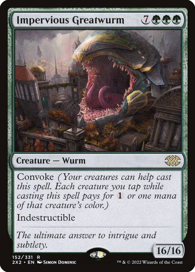 Impervious Greatwurm 152 (Double Masters 2022)  | Good Games Modbury