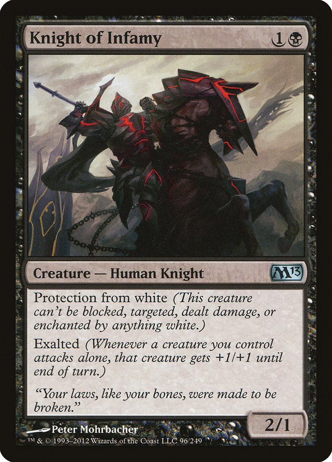 Knight of Infamy 96/249 (Magic 2013 (M13))  | Good Games Modbury