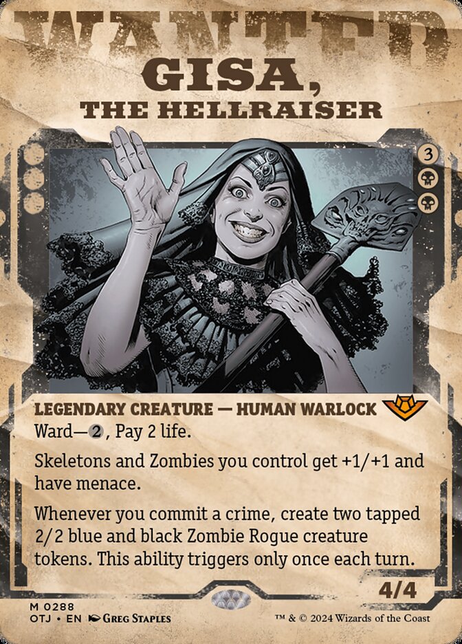 Gisa, the Hellraiser 288/286 (Outlaws of Thunder Junction)  - Showcase | Good Games Modbury